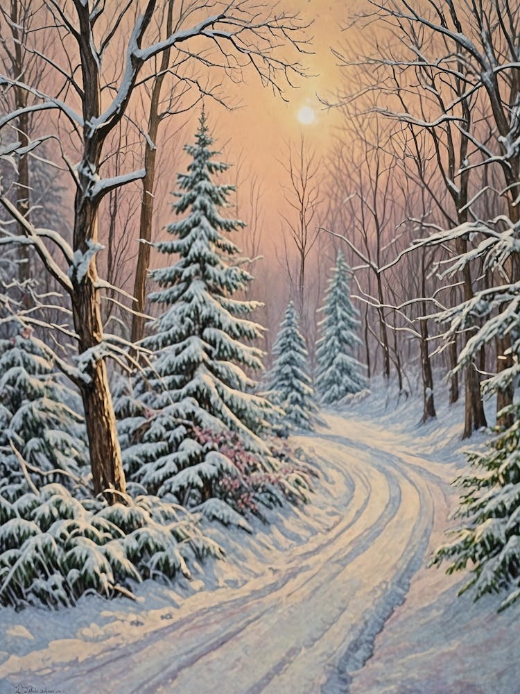 Winter Snowy Road