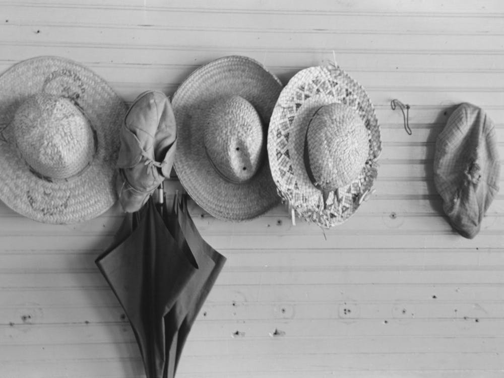 Hats And Umbrella In School For Whites, Southeast Missouri Farms By Russell Lee