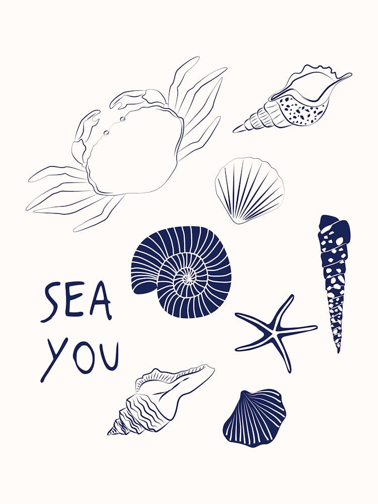 Sea You Blaues Poster