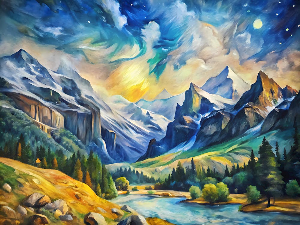 Van Gogh Gran Paradiso National Park Italy