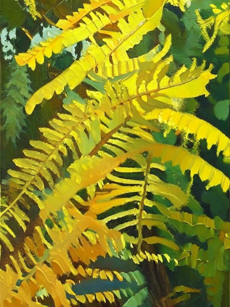 Golden Fern Cézanne Style