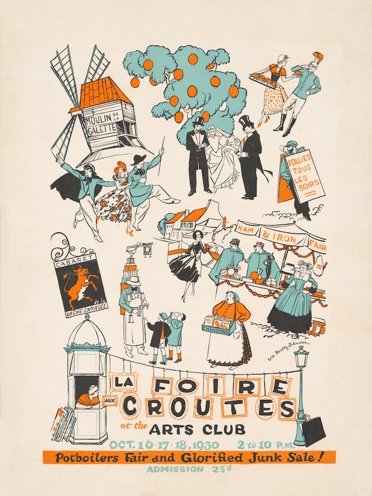La Foire Aux Croutes At The Arts Club Vintage Poster