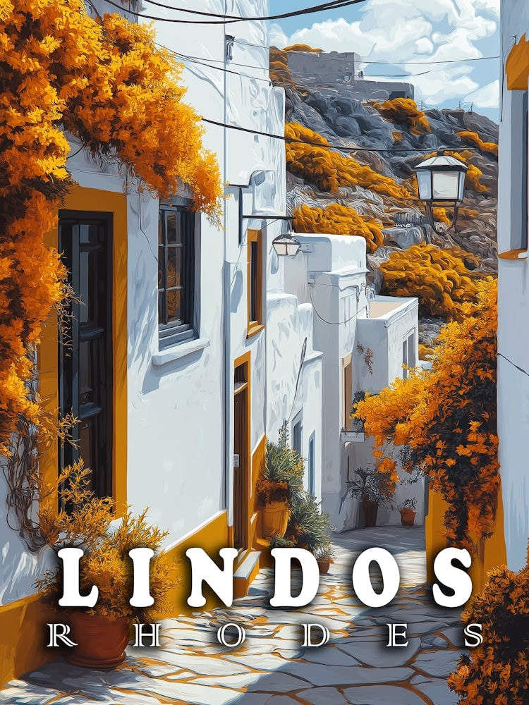 Lindos, Rhodes : Vintage Greek Architecture