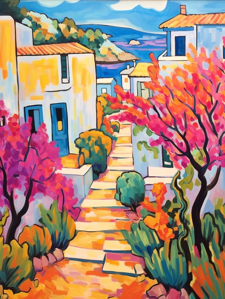 Rhodes Greece 4 Fauvist Painting