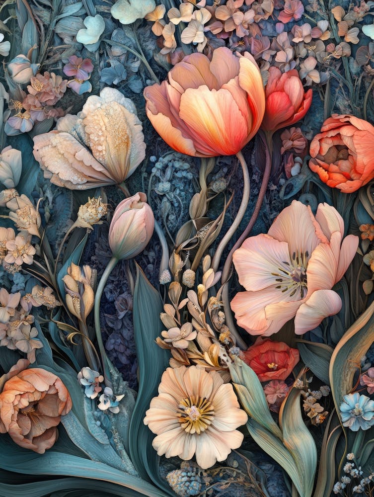 Flowers And Butterflies 1