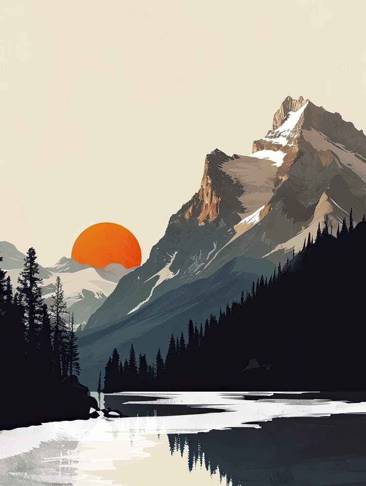Sonnenuntergang in den Bergen 23