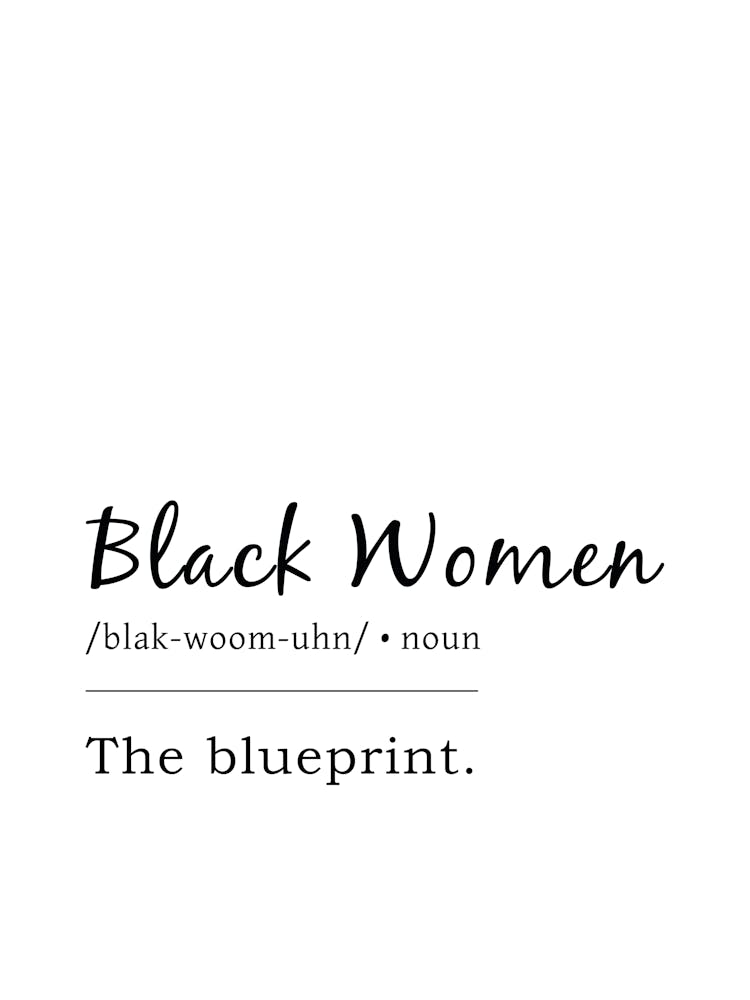Black Women Definition Wall Art - Empowering