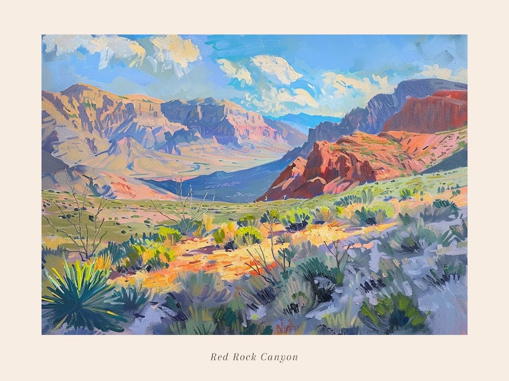 Western Landscapes Red Rock Canyon Nevada 1 Poster