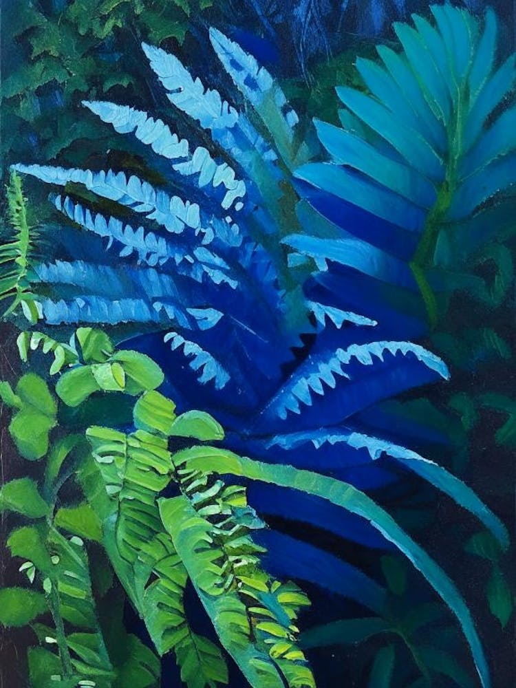 Blue Star Fern Cézanne Style