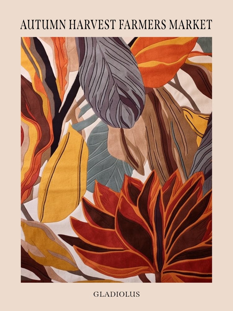 Fall Botanicals Gladiolus 1 Poster