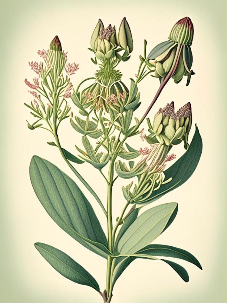Milkweed Wildflower Vintage Botanical 2