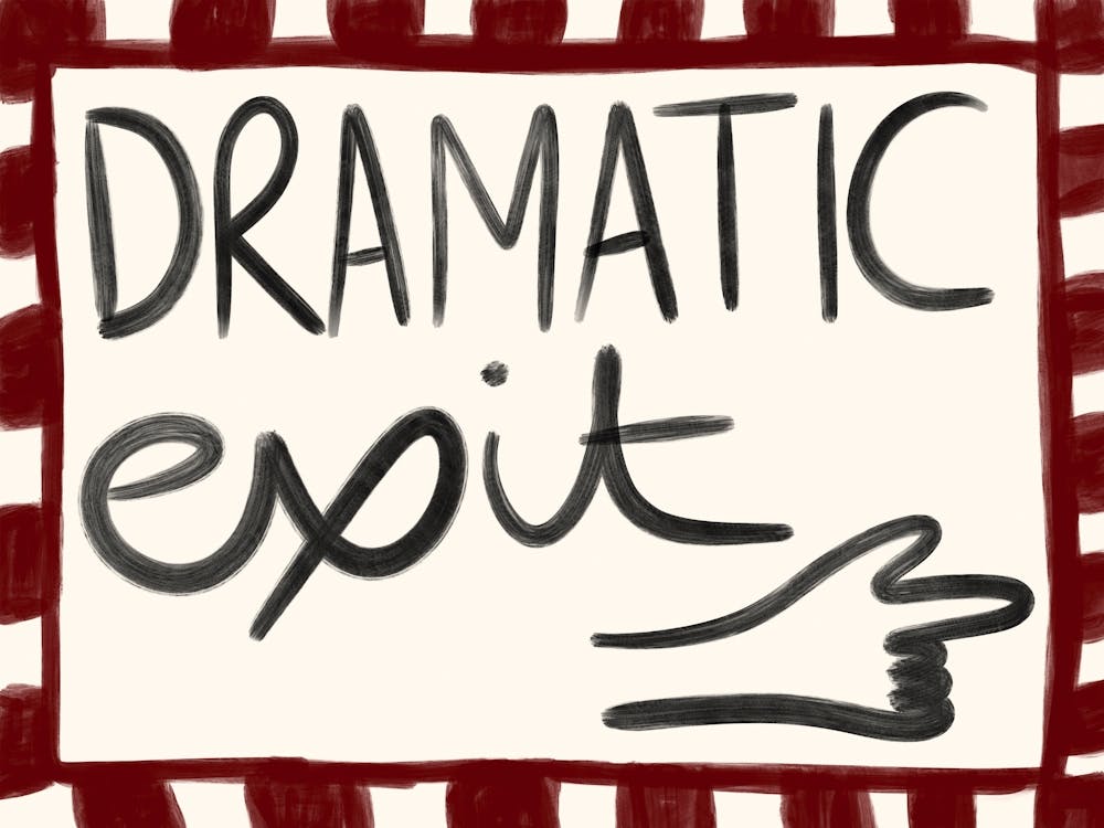 Dramatic Exit Hand Drawn