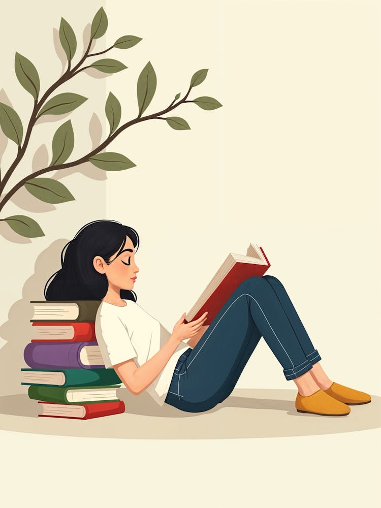 Girl Reading A Book 2