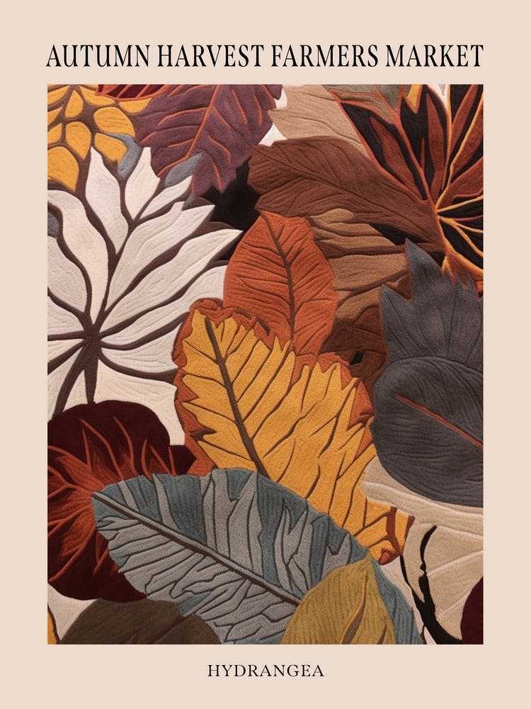 Fall Botanicals Hydrangea 3 Poster