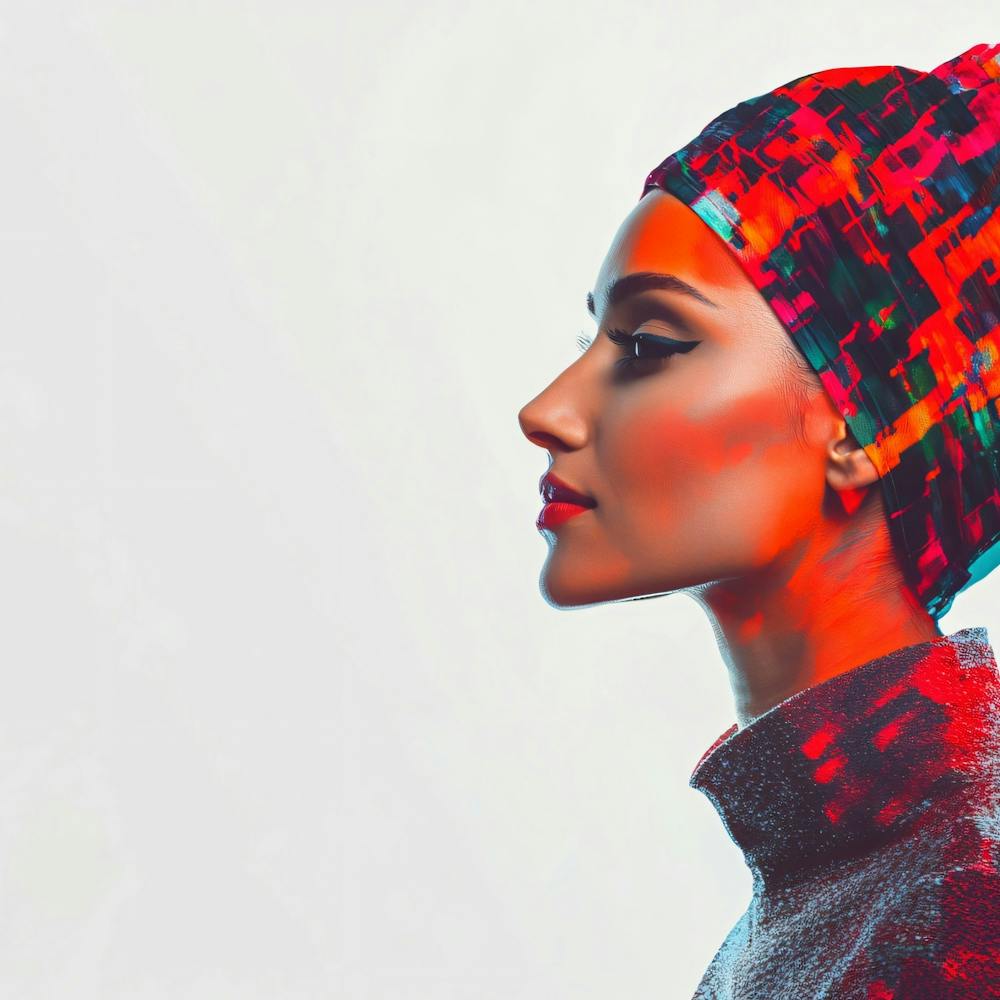Portrait Of A Woman Wearing A Turban