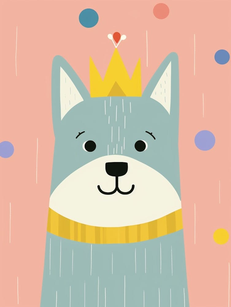 Little Timber Wolf 3 Wearing A Crown