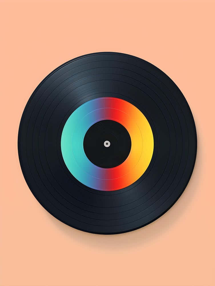 Colorful Vinyl Record