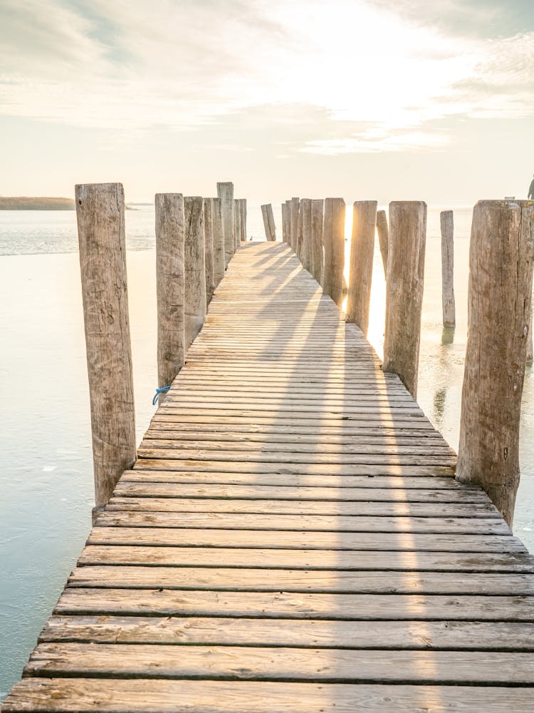 Sunset On A Wooden Pier