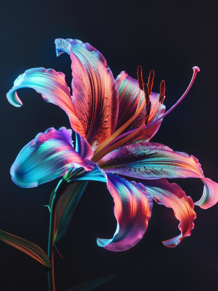 Lily Flower In The Dark