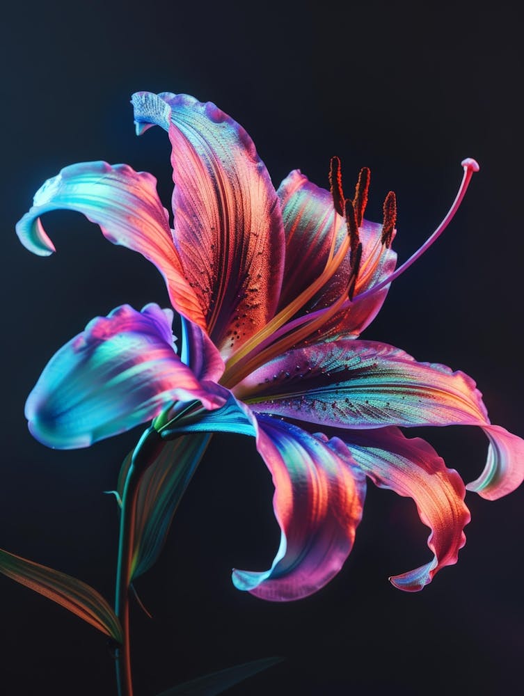 Lily Flower In The Dark