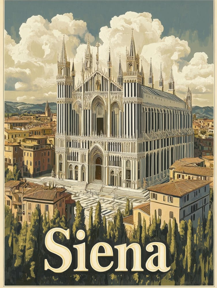 Aihrgdesign A Classic 1960s Travel Poster For Siena Showcasin 7661efda Bfc8 4495 A110 E69188d729e6 0