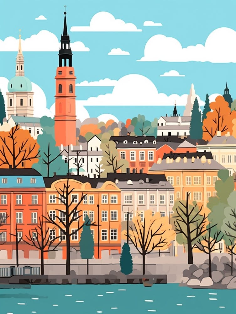 Sweden 2 Travel Illustration