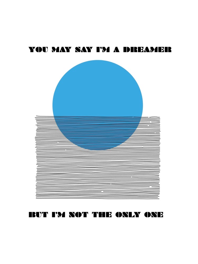 Dreamer John Lennon Imagine Inspired Retro