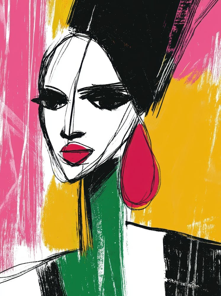Woman With Big Earrings 4