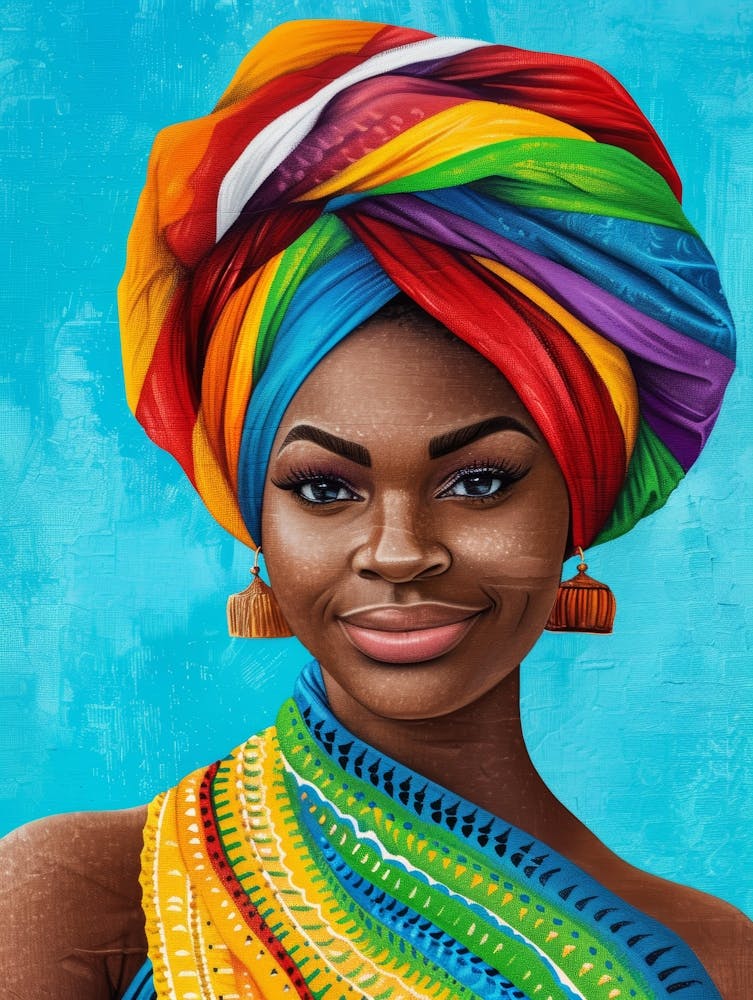 African Woman With Turban 14