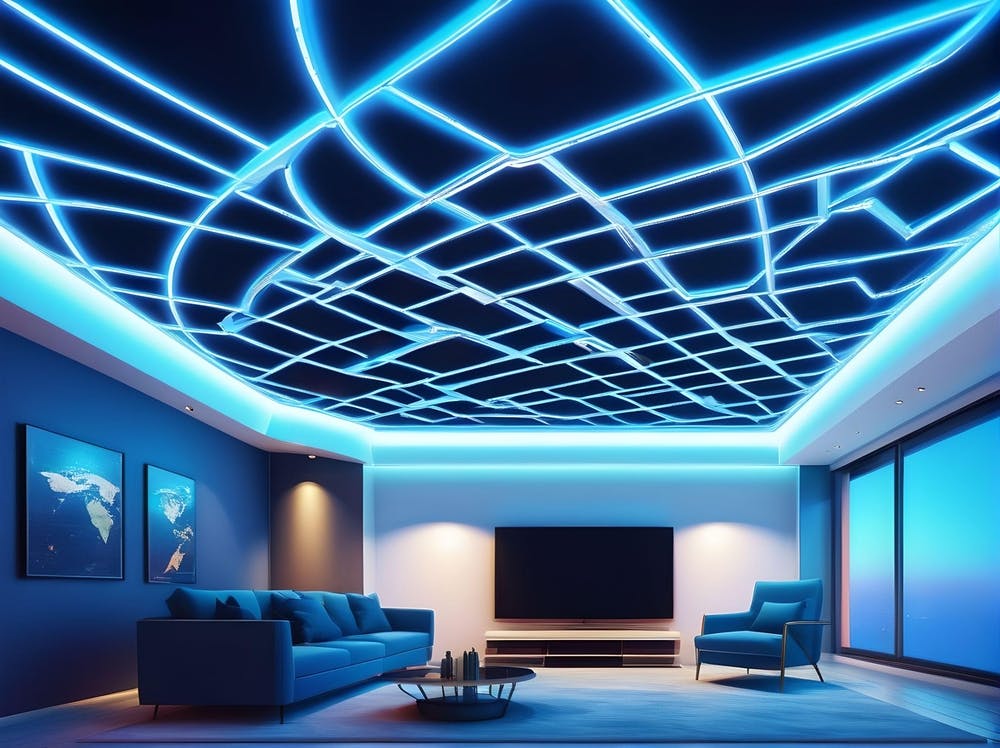 3d Neon Ceiling Wall Board Paper