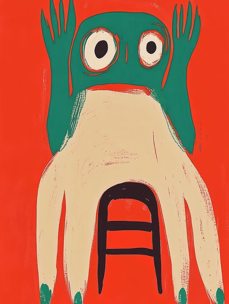 Grenouille sur une chaise