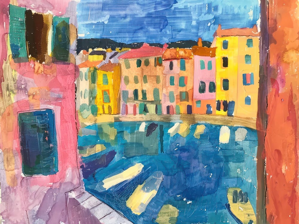 Rovinj From The Window View Painting 3