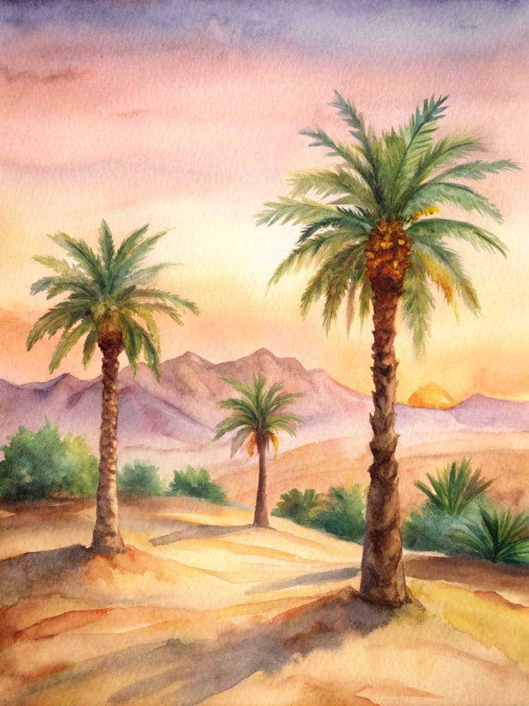 Palm Trees In The Desert