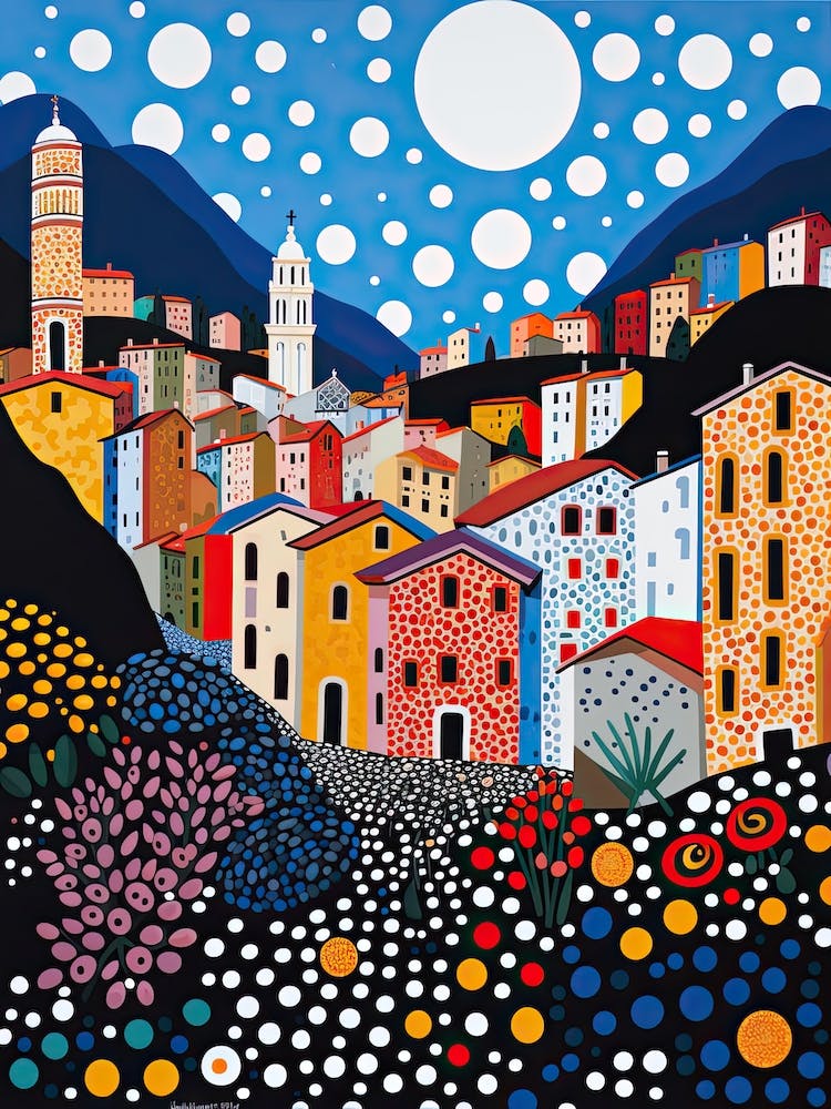 Genoa, Italy, Illustration In The Style Of Pop Art 4