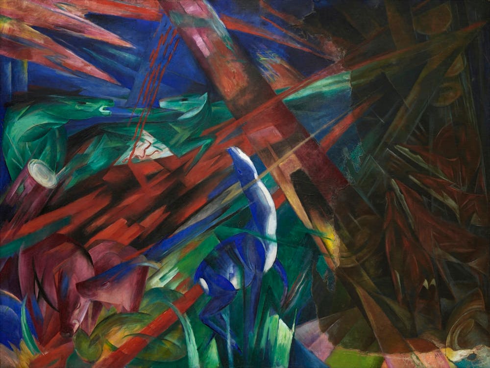 Animal Fates (The Trees Showed Their Rings, The Animals Their Veins) (1913), Franz Marc