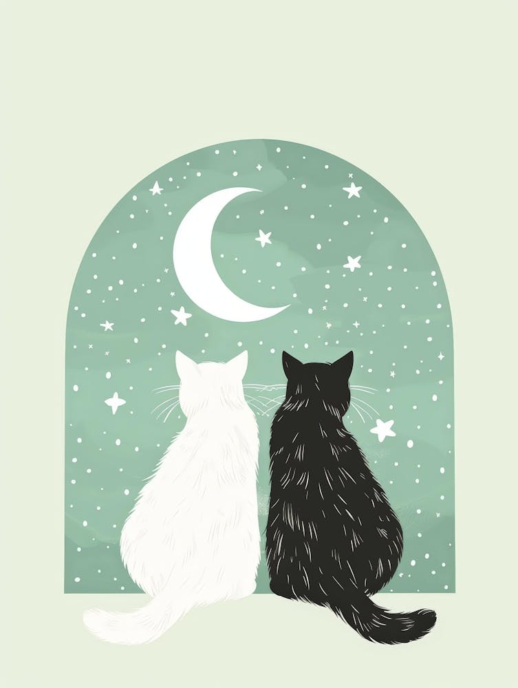 Cats In The Moonlight 1