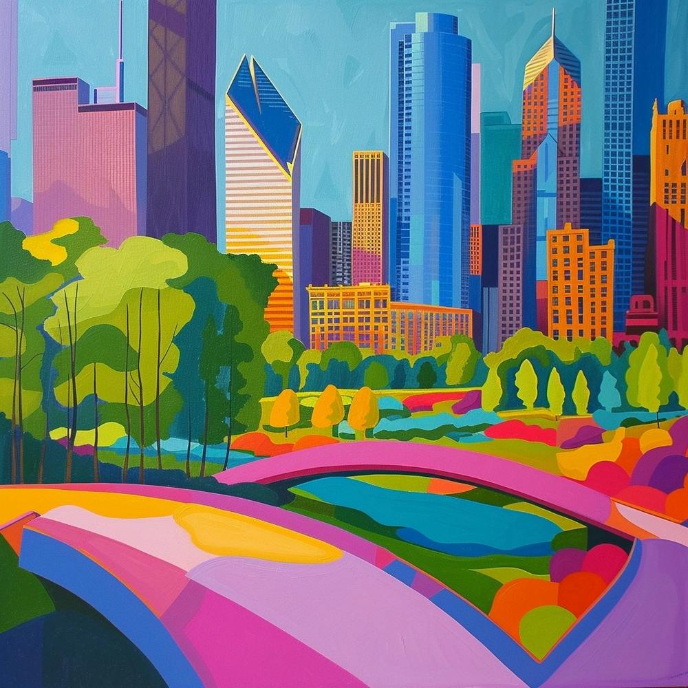 Abstract Park Collection Millennium Park Chicago 2