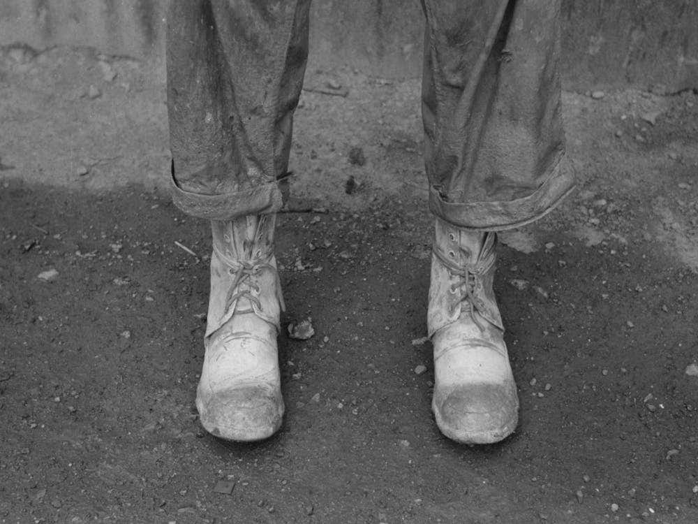 Detail Of Miner S Boots, Mogollon, New Mexico By Russell Lee