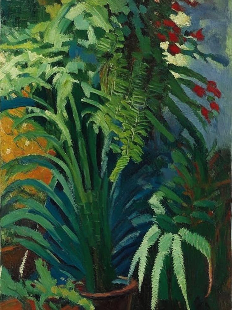 Huperzia Fern Cézanne Style