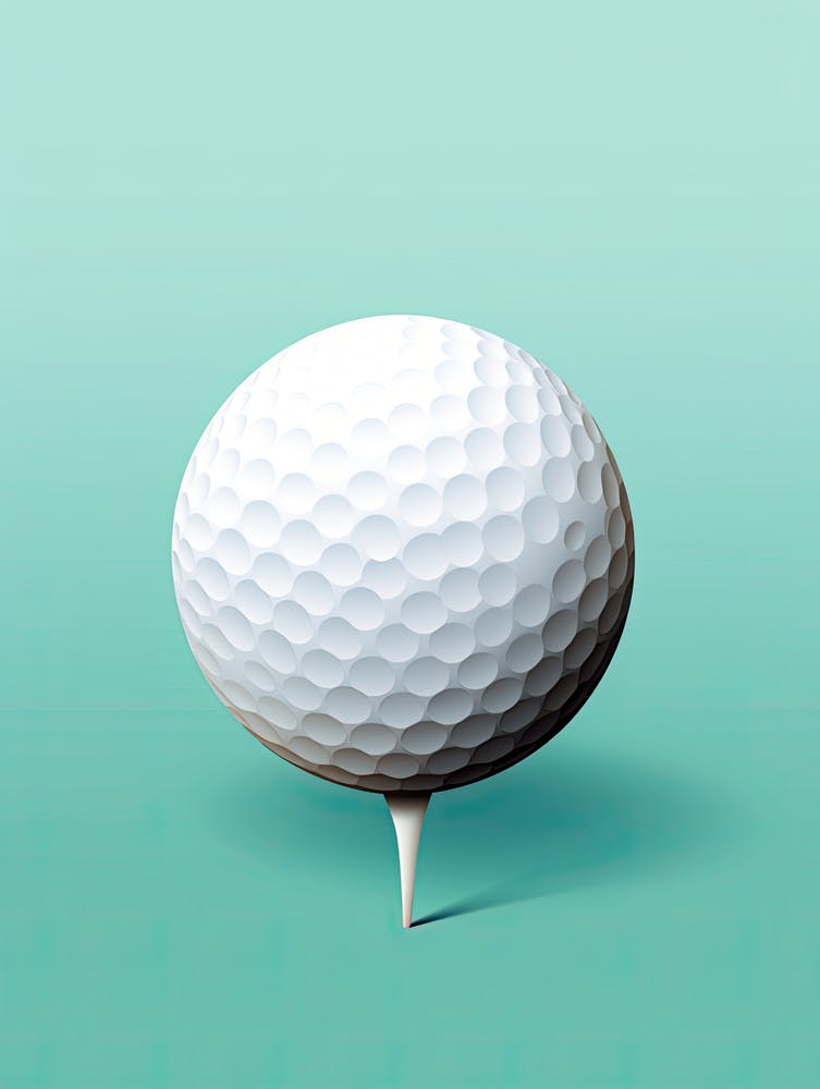 Golf Ball On A Tee