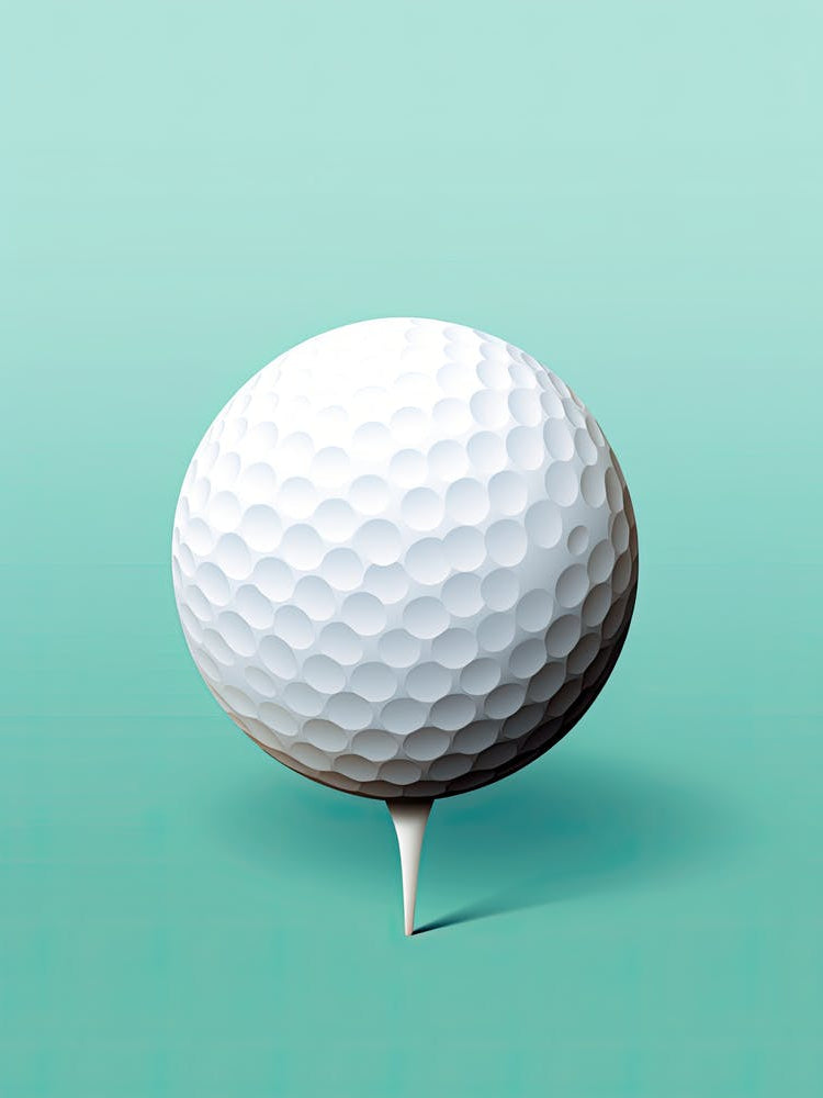 Golf Ball On A Tee