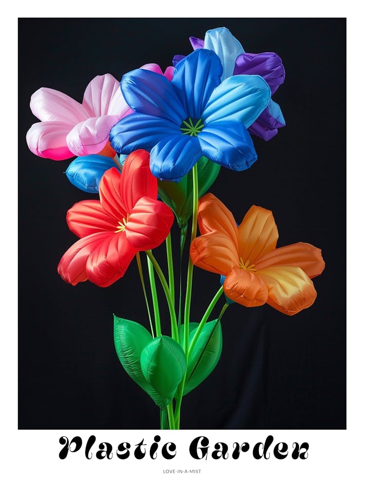 Bright Inflatable Flowers Poster Love In A Mist Nigella 3