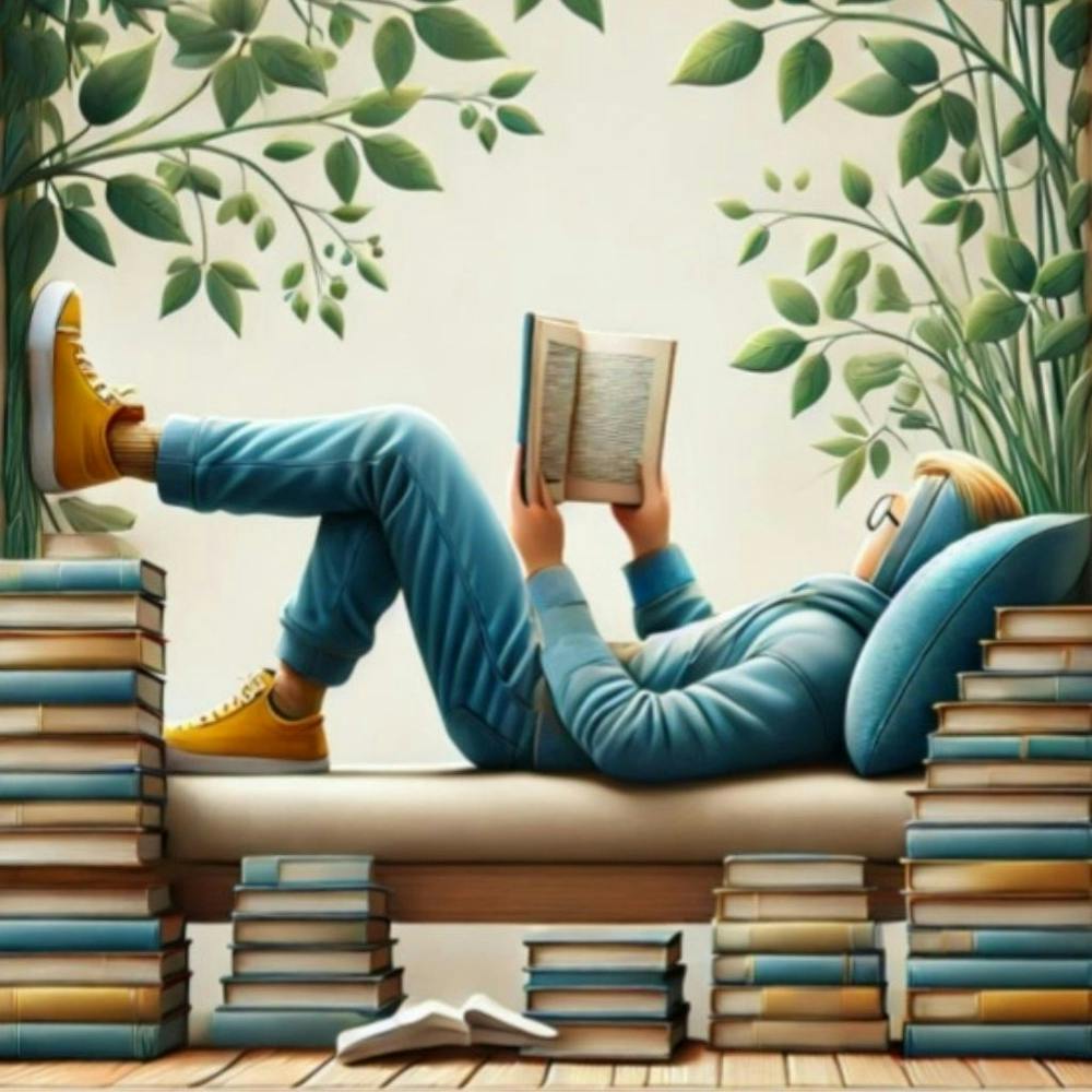 Man Reading A Book