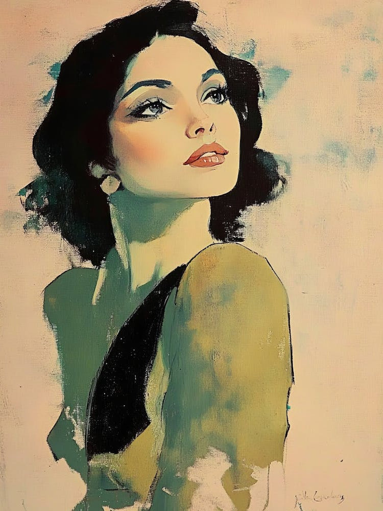 Woman In A Green Dress