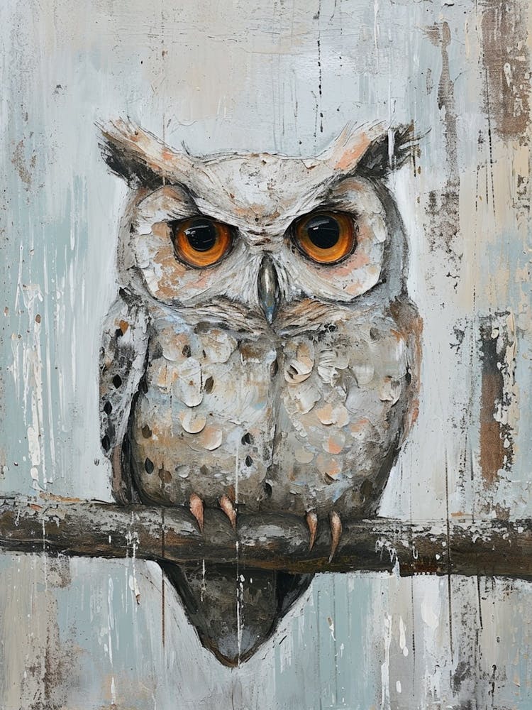 Sweet Owl Painting 1
