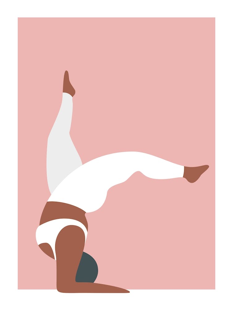 Yoga-Pose Frau in Pink