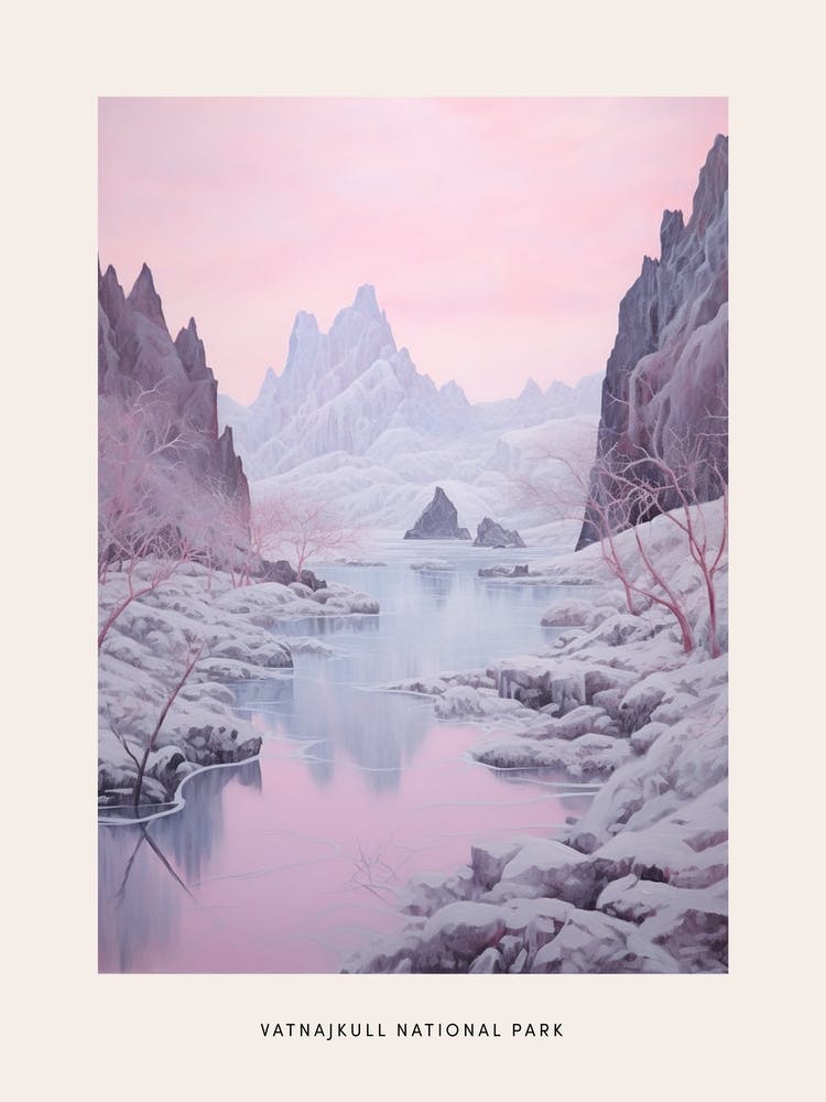 Dreamy Winter National Park Poster  Vatnajkull National Park Iceland 3
