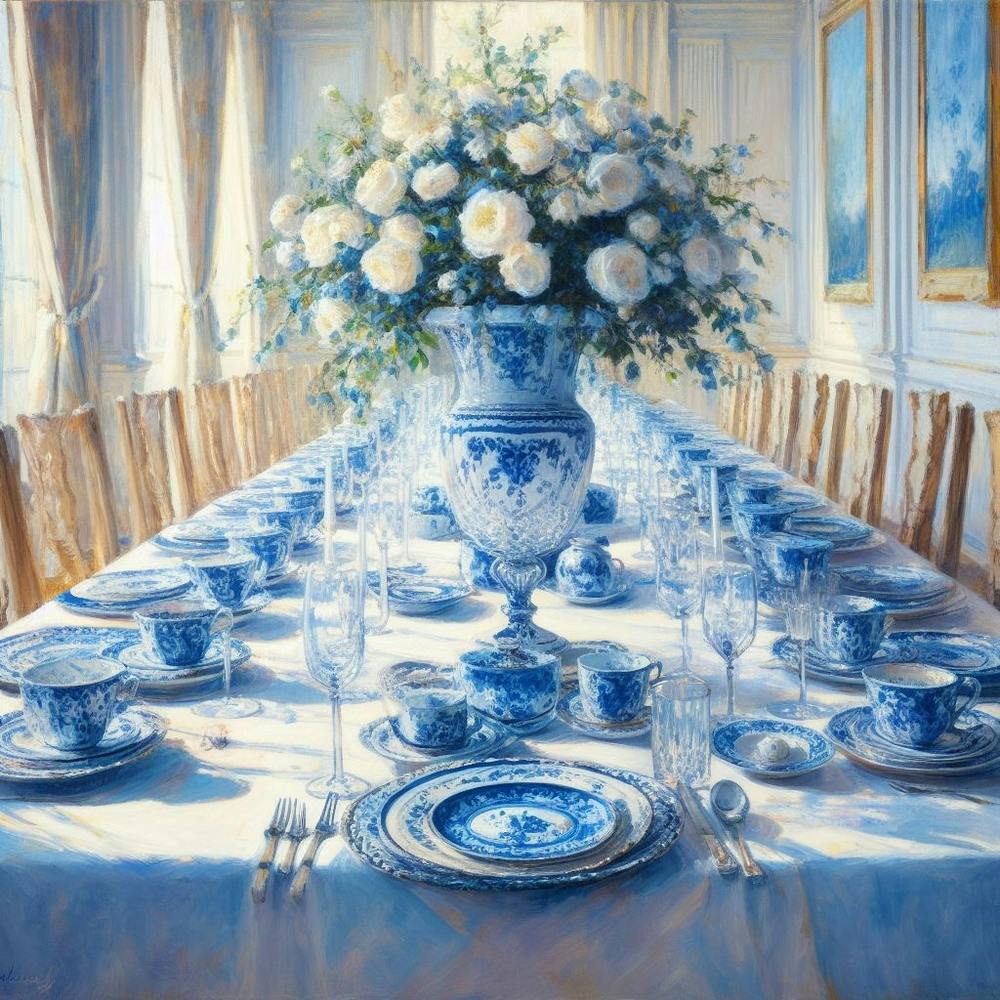 Blue And White Table Setting 1