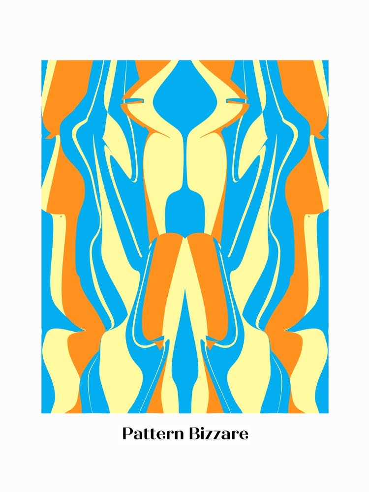 Pattern Bizarre In Blue And Orange