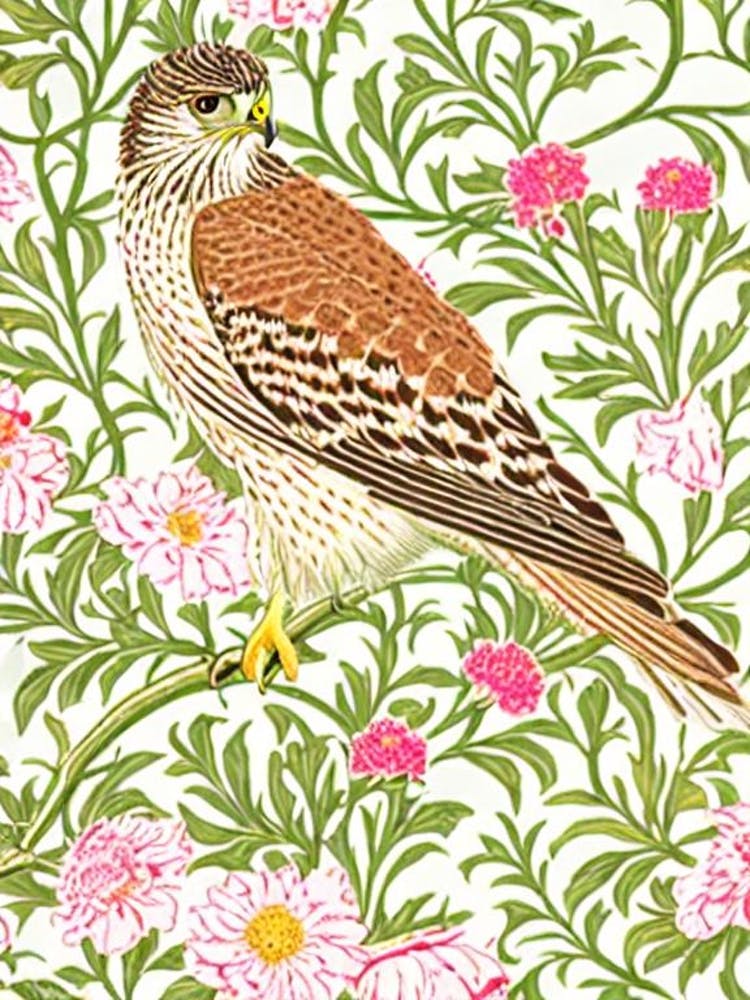 Hawk William Morris Style Bird